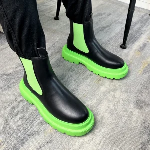 moda uomo punk rock stivali alti chelsea scarpe firmate di marca cowboy stivale in morbida pelle bella piattaforma lunga botas da moto 1