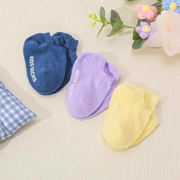 Nuovi calzini per bambini 0-1-2 anni primavera, estate e autunno calzini da uomo e da donna tinta unita calzini larghi quattro stagioni ins 4