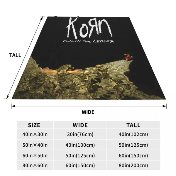 Korn Follow The Leader coperta decorazione in velluto multifunzione coperte Super calde per copriletti divano divano 6