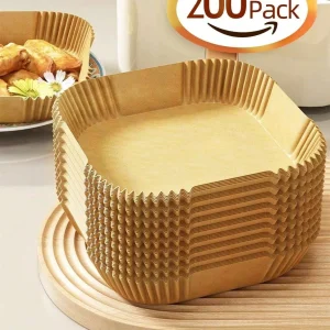 10-200 pz Usa E Getta Friggitrice Ad Aria di Carta Antiaderente Cucina Cottura Airfryer Zerbino Oilproof Micro-onde Barbecue Pad di Carta di Cottura fodera 1