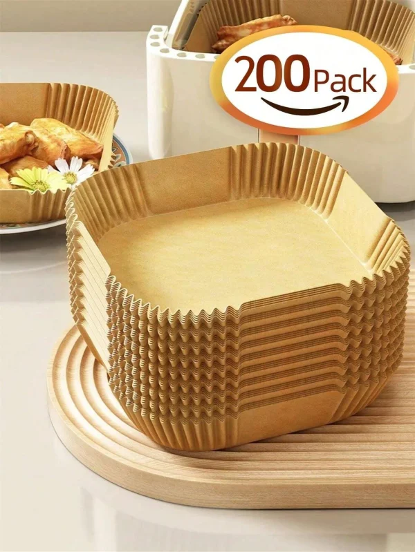 10-200 pz Usa E Getta Friggitrice Ad Aria di Carta Antiaderente Cucina Cottura Airfryer Zerbino Oilproof Micro-onde Barbecue Pad di Carta di Cottura fodera 1