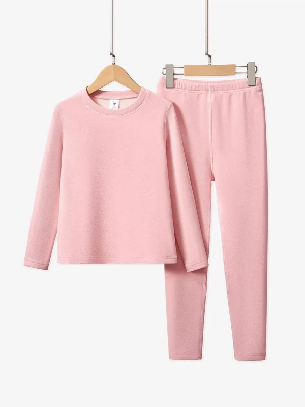 Nuovi arrivi autunno/inverno: set di biancheria intima termica per bambini Top a maniche lunghe aderente per ragazzi e ragazze e mutandoni lunghi 4