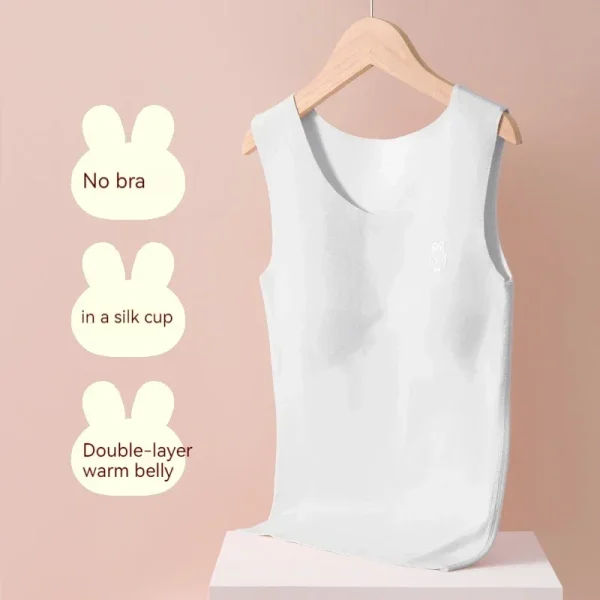 Canotta calda in velluto autunno inverno per il periodo di sviluppo giovanile Ragazze senza reggiseno Canotta Abbigliamento per ragazza per bambini Reggiseno per abbigliamento termico 5
