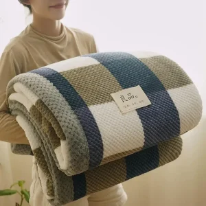 Coperta lavorata a maglia Coperta lavorata a maglia in morbido filato di ciniglia Lavabile in lavatrice Coperta lavorata a maglia fatta a mano all'uncinetto per divano letto 1