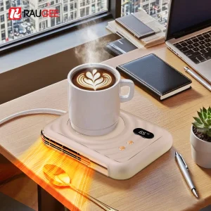 Riscaldatore elettrico per tazze 220V Scaldatazze Caffè Tè Latte Scaldatazze Sottobicchiere riscaldante per tazze per ufficio domestico con 3 marce di temperatura 1