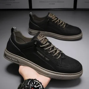 Scarpe in pelle da uomo Scarpe da cricket comode e casual Scarpe da ginnastica alla moda per uomo Scarpe da guida leggere 1