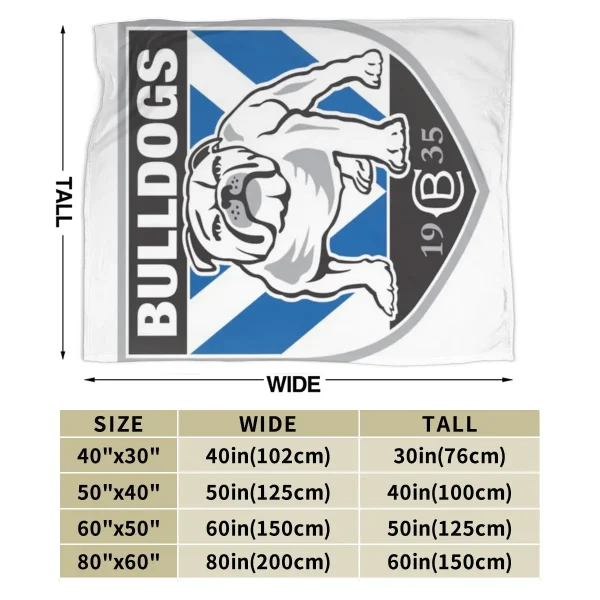 NRL Bulldogs - Logo semplice Una coperta in micropile ultra morbida 2
