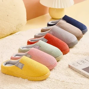 Pantofole da casa con fondo morbido e spesso da uomo da donna pantofole in peluche per uso domestico pantofole termiche antiscivolo per interni invernali 1