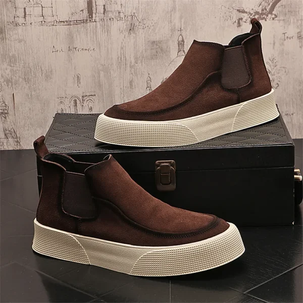 2025 inverno Chelsea Trend stivaletto da uomo a punta Slip On scarpe Casual mocassini appartamenti calzature sportive da passeggio Zapatillas Hombre 2