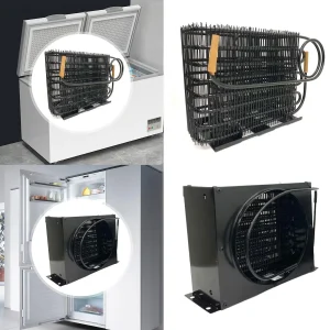 Condensatore per attrezzature per frigorifero Fai da te in metallo industriale Facile da installare Robusto porta laterale del radiatore raffreddata ad aria con guscio 1