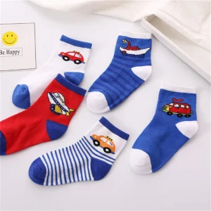 5 paia/lotto Autunno Inverno Bambini Calzini di cotone Ragazzo Ragazza Moda Sport Calzini morbidi Bambino Carino Traspirante Calzini per bambini Bambini CN 1