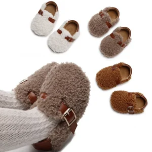 Scarpe da ragazza per neonato Scarpe da passeggio per bambini morbide e confortevoli Scarpe da bambino per bambini antiscivolo calde e ispessite Scarpe da culla per bambini 1