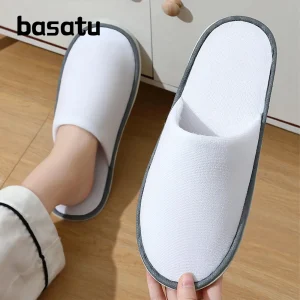 1/10Pair Pantofole Usa E Getta Hotel Viaggio Pantofola Sanitaria Festa Casa Ospite Uso Uomo Donna Unisex Scarpe a Punta Chiusa Salone in Famiglia 1