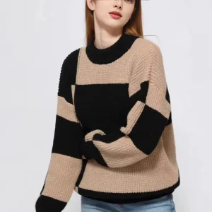 Maglione a collo alto mezzo ispessimento autunno inverno donna maglioni pullover comodi e larghi top caldi alla moda femminile 1