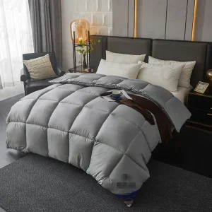 Piumino caldo addensato Piumino 100% cotone Riempimento viso Trapunte in fibra 150x200 cm Piumino bianco per dormire in casa 1pz 1