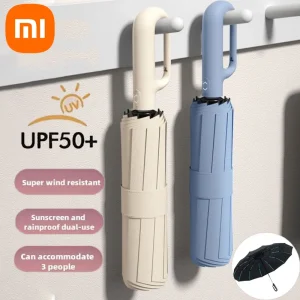 Ombrello Xiaomi Mijia Extra Large rinforzato resistente alla pioggia Ombrello completamente automatico con fibbia ad anello a doppio scopo resistente ai raggi UV Caldo 1