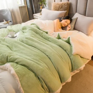 Mantieni caldo imitazione lana d'agnello Copertura versatile Coperta super morbida peluche Comoda coperta di flanella Scialle morbido e soffice addensato 1
