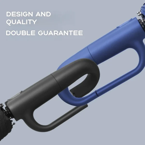 Ombrello completamente automatico con design a fibbia ad anello a 20 costole per uomo Ombrello doppio parasole pieghevole extra large e resistente da DONNA 4
