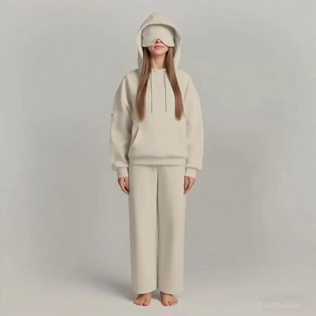 2025 Fitness Allenamento Abiti Autunno Inverno Donna Uomo Tuta Sport Tasca Felpa con cappuccio Pantaloni sportivi 2 Due pezzi Amante 1