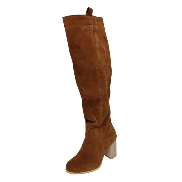 Stivali da Cowboy lunghi al ginocchio retrò Vintage Casual moda donna stivali con tacco quadrato donna 3
