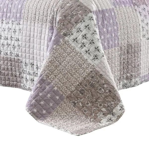 1PC Trapunta colorata Copriletto Patchwork Design reversibile Copriletto Coperta trapuntata Letto matrimoniale imbottito Tessili per la casa trapuntati 6