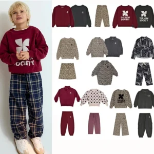Set di felpe per bambini 2025 Nuovo arrivo invernale Cartoon Fashion Foderato in pile Giacca da ragazza calda per ragazzi Abito da ragazza carino in puro cotone 1