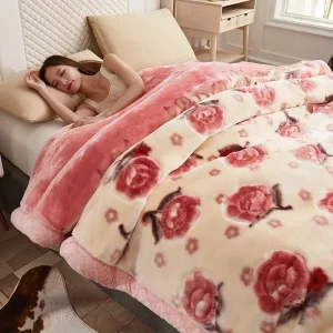 Nuove coperte calde e ponderate per letti Coperta Raschel calda addensata di fascia alta per l'autunno inverno Trapunta trapunta in peluche a doppio lato 1