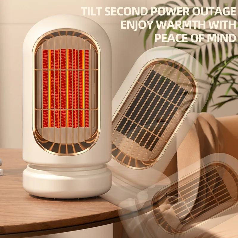 Nuovo mini riscaldatore da tavolo con riscaldamento PTC e protezione da surriscaldamento a temperatura costante di lunga durata 6