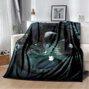 Coperte da tiro alla moda con drago cinese, copriletti morbidi in flanella calda e accogliente per divano letto, viaggi, campeggio, regali di compleanno di Natale 1