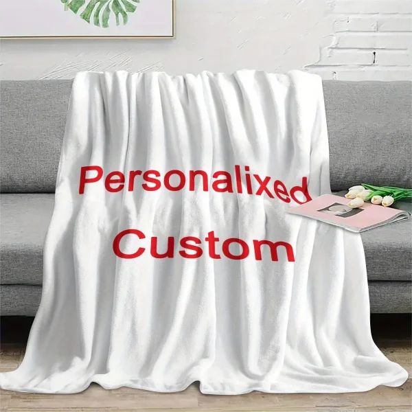 1 pezzo di coperta personalizzata con immagini di carica Coperta di flanella fai da te - Foto calde personalizzate, morbida e calda, adatta per divano, letto, ufficio, auto e viaggi all'aperto - Halloween, Ringraziamento, compleanno, matrimonio, San Valentino, laurea, festa, regalo perfetto per uomini e donne 5