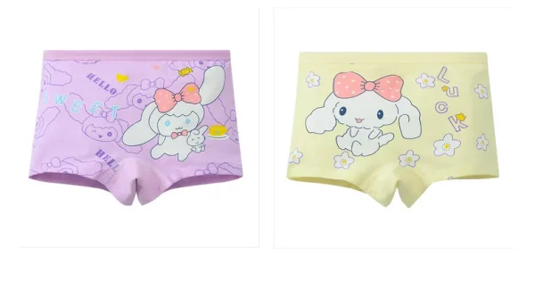 Set di biancheria intima da ragazza in puro cotone da 4 pezzi con morbido comfort e graziosi disegni di cartoni animati da principessa per l'uso quotidiano 6