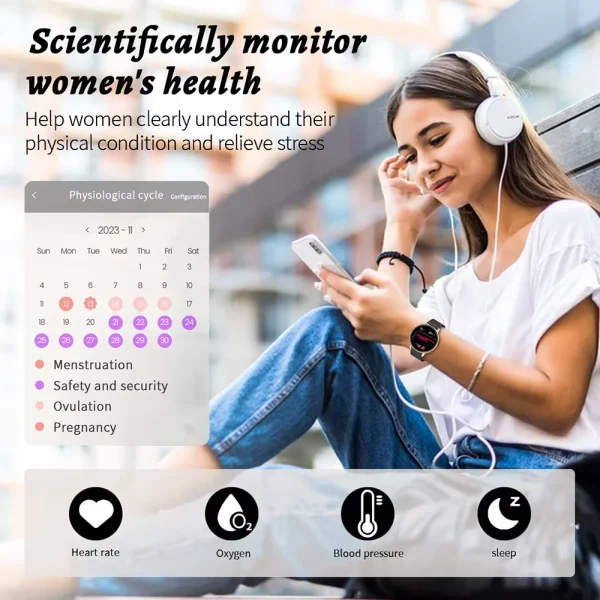 Xiaomi 2025 Smart Watch Donna Chiamata Bluetooth Quadranti personalizzati Orologi Monitor di ossigeno nel sangue Sport Uomo Smartwatch da donna 2
