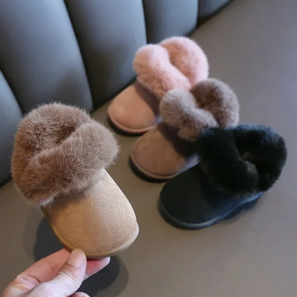Stivali da neve per bambini invernali Primi camminatori Scarpe per bambini con fondo morbido e caldo in peluche 5