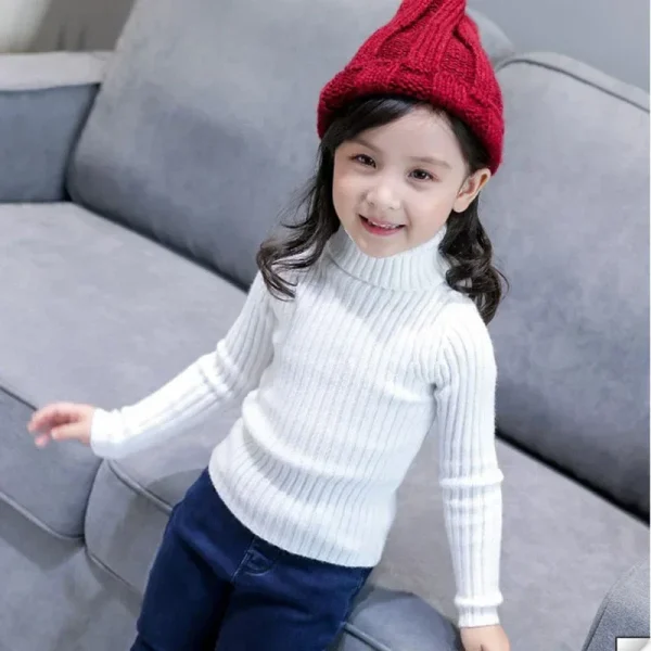2025 Nuovo Maglione Per Bambini Maglioni Autunno Ragazze Maglioni A Collo Alto 1-9 Anni Neonati maschi Pullover Inverno Lavorato A Maglia Che Basa Ragazzi Maglioni 3