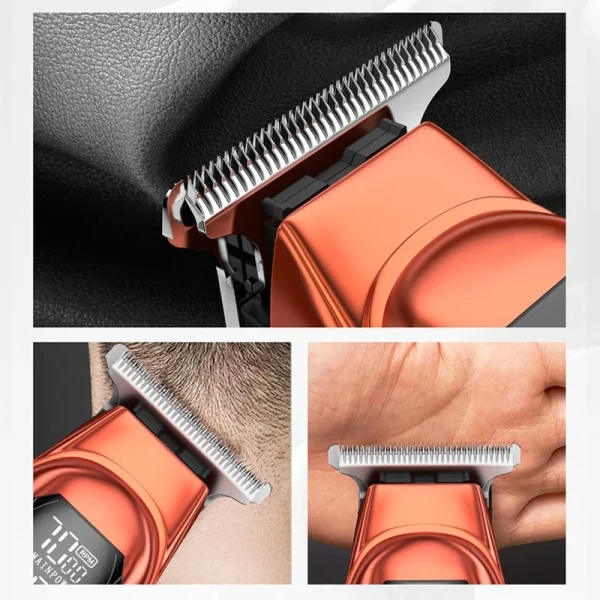 Parrucchiere elettrico in acciaio inossidabile con taglio a spinta, tipo di ricarica per capelli, artefatto a spinta elettrico, rasoio automatico, parrucchiere elettrico domestico 5