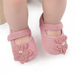 0-1 anni neonate scarpe di cotone retrò primavera autunno bambini prewalker fiore scarpe carine primo camminatore con fondo morbido infantile 1