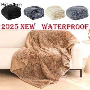 Coperta impermeabile al 100% per gli amanti di grandi dimensioni per letti Camera da letto Coperte calde shaggy di lusso Coperta in microfibra Dropshipping 1