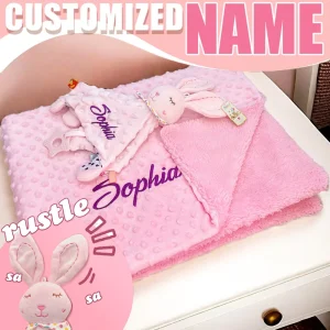 Coperta personalizzata con nome del bambino Coperta personalizzata con fossetta a pois Neonato che dorme Piumino Bambola Baby Shower Regalo Autunno Inverno 2025 1