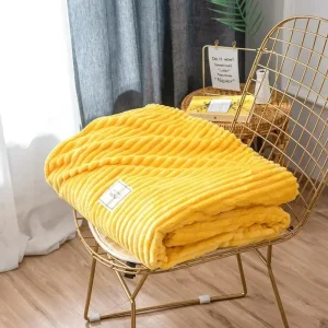 Coperta pelosa a righe Napping copriletti morbidi in velluto al latte 1 pz lenzuola termiche calde multiuso per letto matrimoniale singolo e divano singolo 1