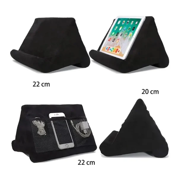 Xnyocn Supporto per tablet Supporto per cuscino in spugna multifunzione per iPad Samsung Huawei Supporto per lettura linguetta Supporto per staffa per montaggio su letto Libro 6