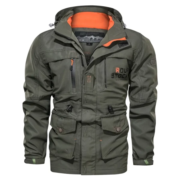 Giacca da esterno da uomo Primavera Autunno Nuova giacca casual con cappuccio da uomo Giacca a vento antivento da uomo Giacca da campeggio da uomo 2