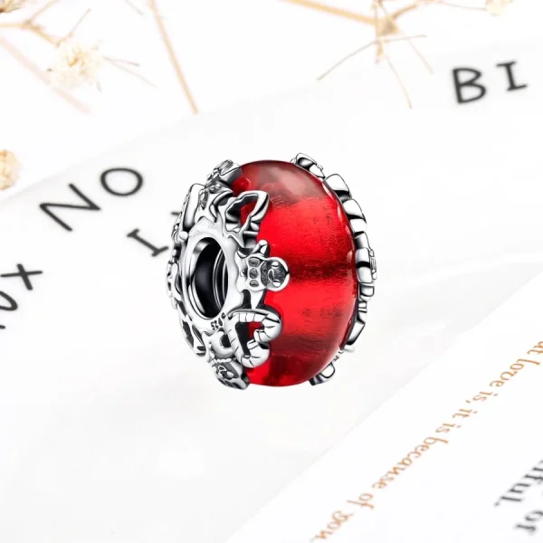 Nuovo rosa rosso dorato nero blu vari stili perline di vetro di Murano adatte per braccialetti in argento 925 originali regali di gioielli da donna fai da te 6