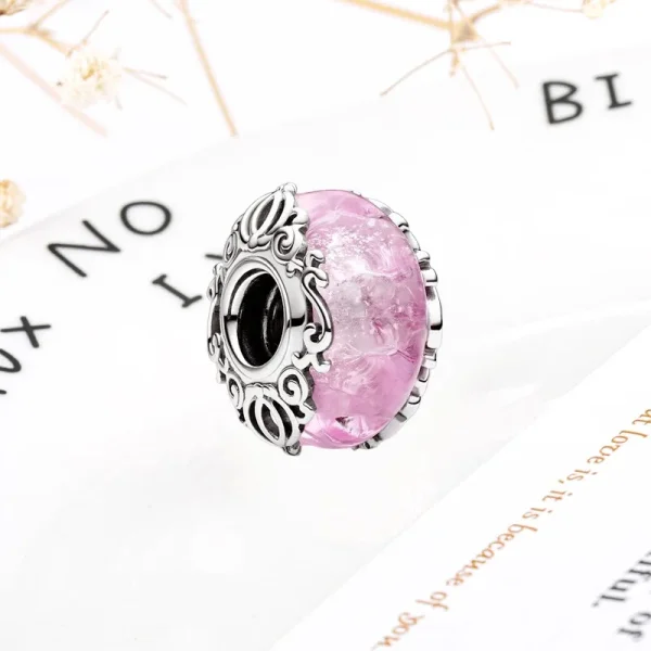 Nuovo rosa rosso dorato nero blu vari stili perline di vetro di Murano adatte per braccialetti in argento 925 originali regali di gioielli da donna fai da te 4
