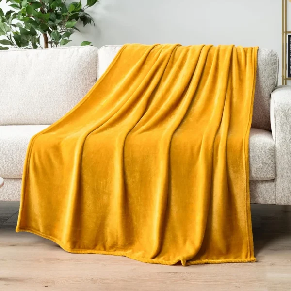 Coperta in flanella serie tinta unita, morbida e confortevole, coperta per divano, coperta per dormire sul letto, adatta per i viaggi all'aperto - immagine 2
