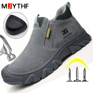 Plus Size 48 Scarpe da saldatura antiscottatura Stivali da lavoro Uomo Anti-smash Scarpe antinfortunistiche anti-puntura Scarpe protettive da uomo indistruttibili 1