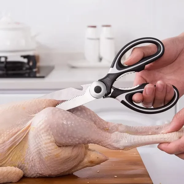 Forbici da cucina multifunzionali Per uso domestico uccidono i pesci tagliano le verdure arrosto forbici per ossa da carne Forbici in acciaio inossidabile 2
