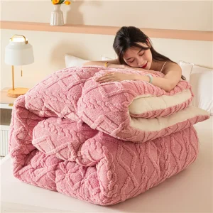 Caldo piumino in velluto double-face Trapunte piumino invernale ponderate 200x230 cm Coperta trapuntata extra addensata Copri letto queen size 1