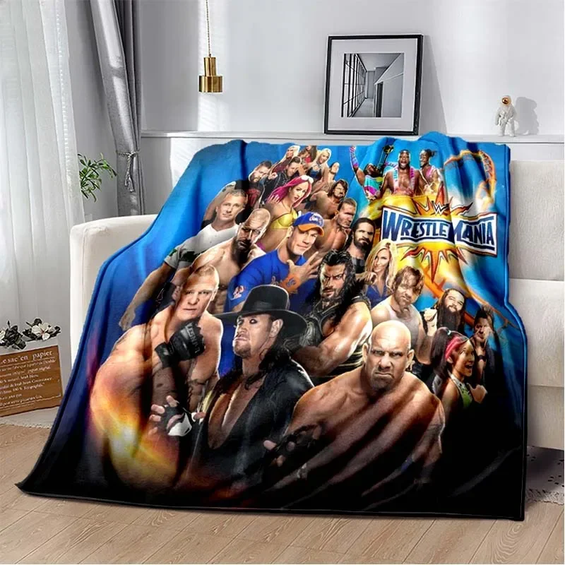 Wrestling Entertainment WWE Stampato Comoda coperta morbida Moda per la casa Divano letto Soggiorno Calda coperta regalo da viaggio portatile 3