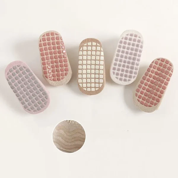 1 paio di calzini per pantofole per neonati, pannello per calzini per cartoni animati, per bambini, primavera estate, calzino da pavimento con suola sottile antiscivolo per bambini 3