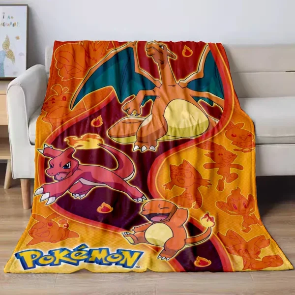 31 Stile Anime Pokémon Charizard Cartoon Coperta di flanella per divano Divano di casa Coperte per studenti Bambini Studente Pisolino Ragazza Regalo per bambini 2